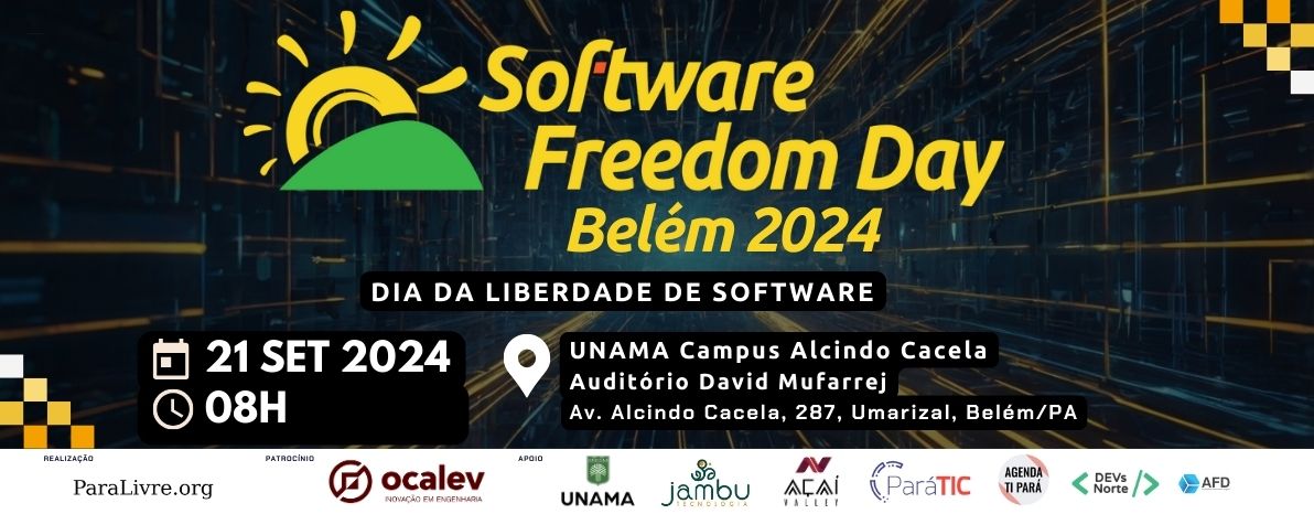 Inscrições abertas para o Software Freedom Day Belém 2024